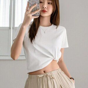Cropped Short Sleeve T-Shirt